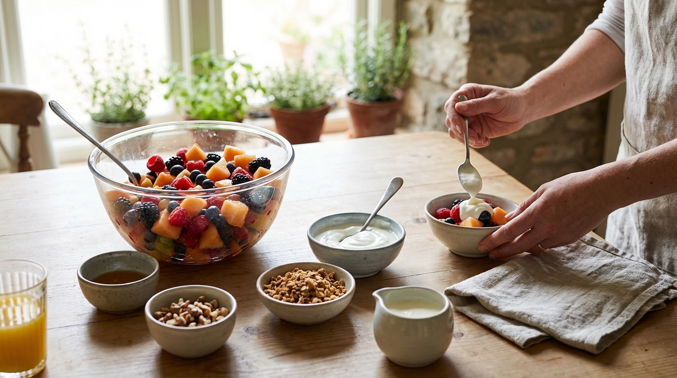 Comment accompagner une salade de fruits facilement