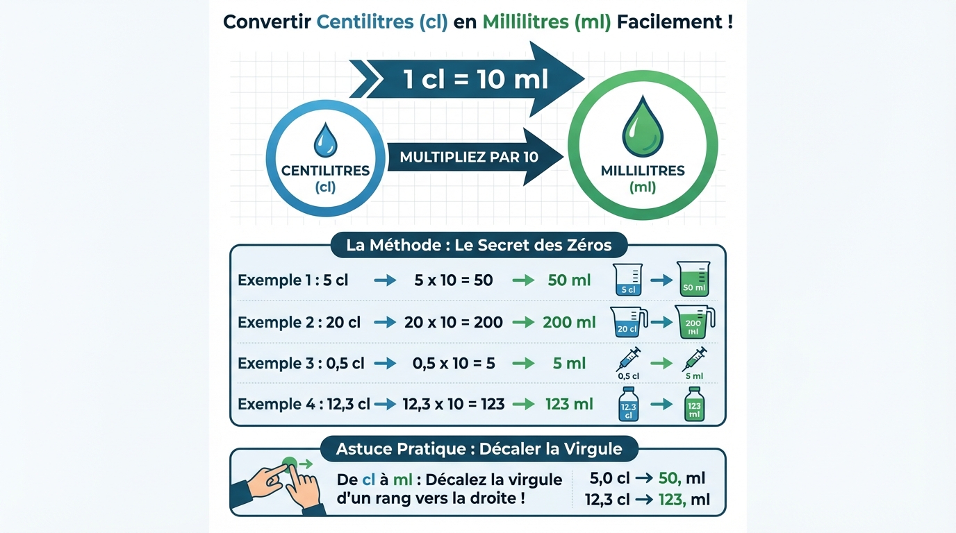 Comment convertir les centilitres en millilitres facilement 1 Méthodes de conversion