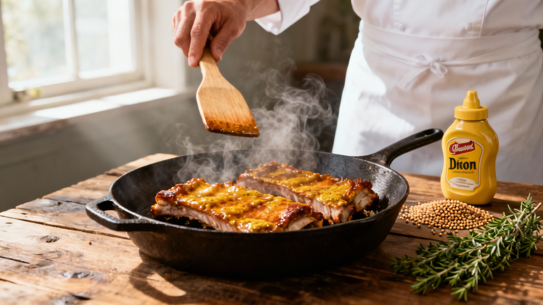 Côte de porc moutarde à la poêle : la recette facile