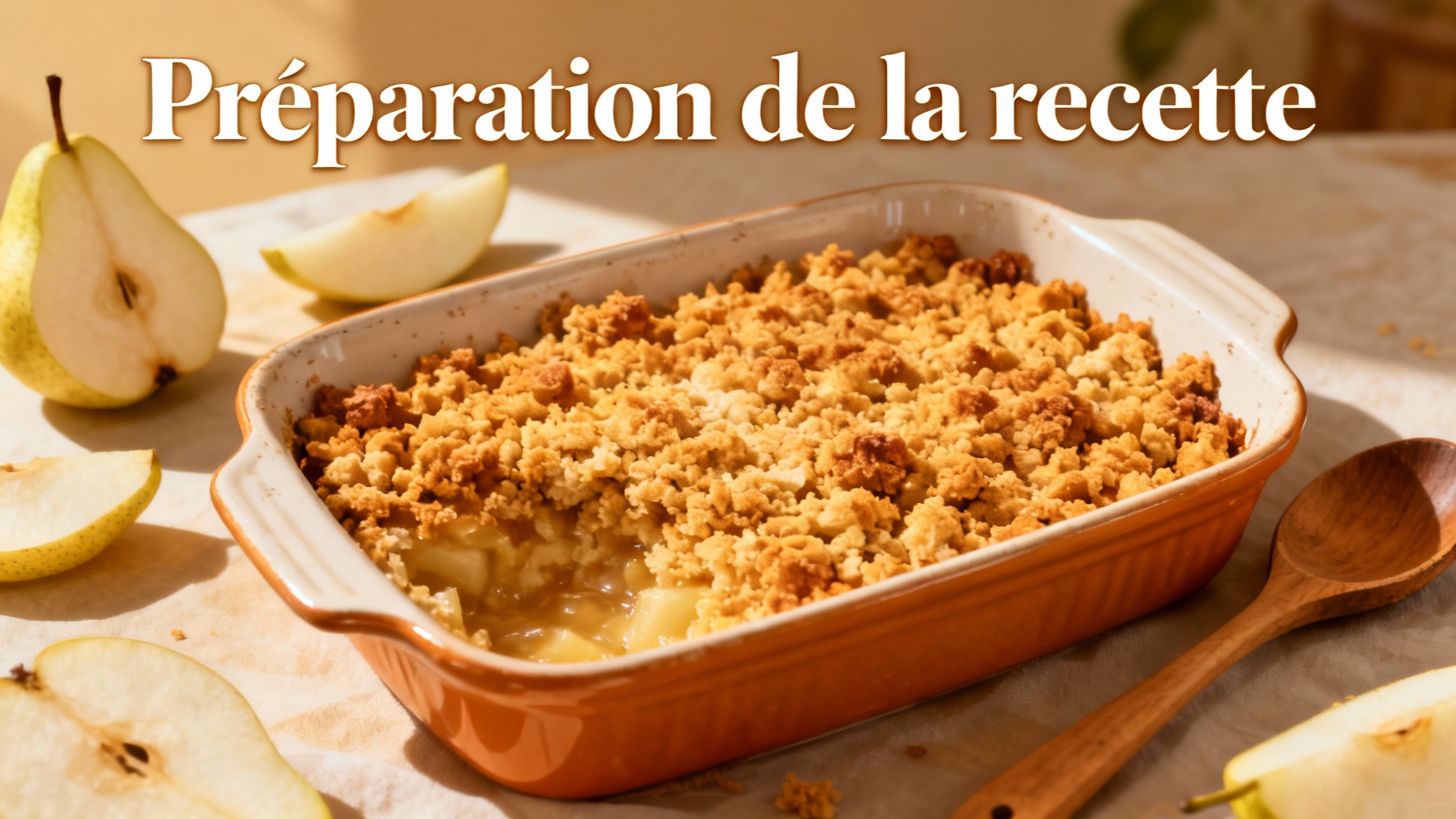 Crumble de poires au saint-nectaire : une recette gourmande 1 Préparation de la recette