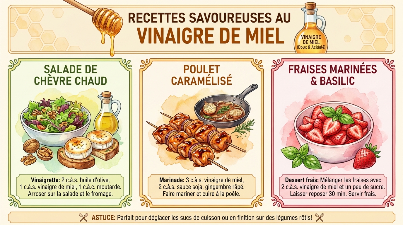 Recettes à base de vinaigre de miel