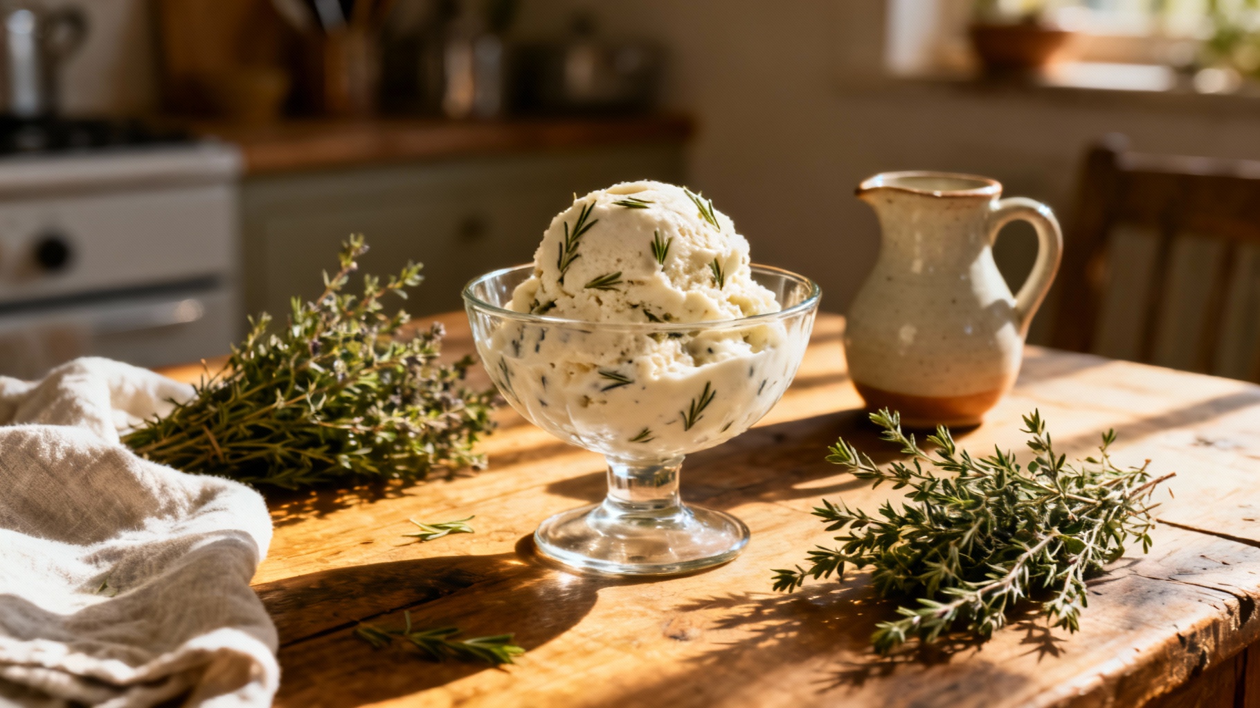 Découvrez la délicieuse glace au thym faite maison