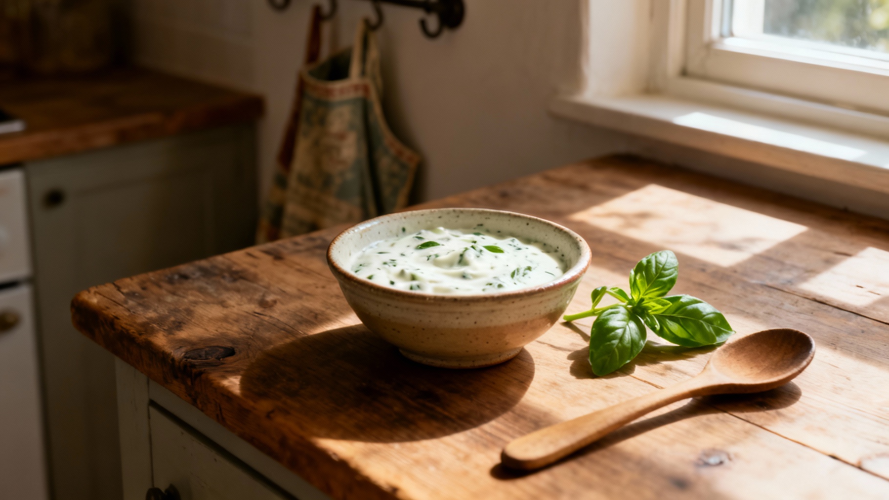 Découvrez la délicieuse sauce yaourt basilic maison
