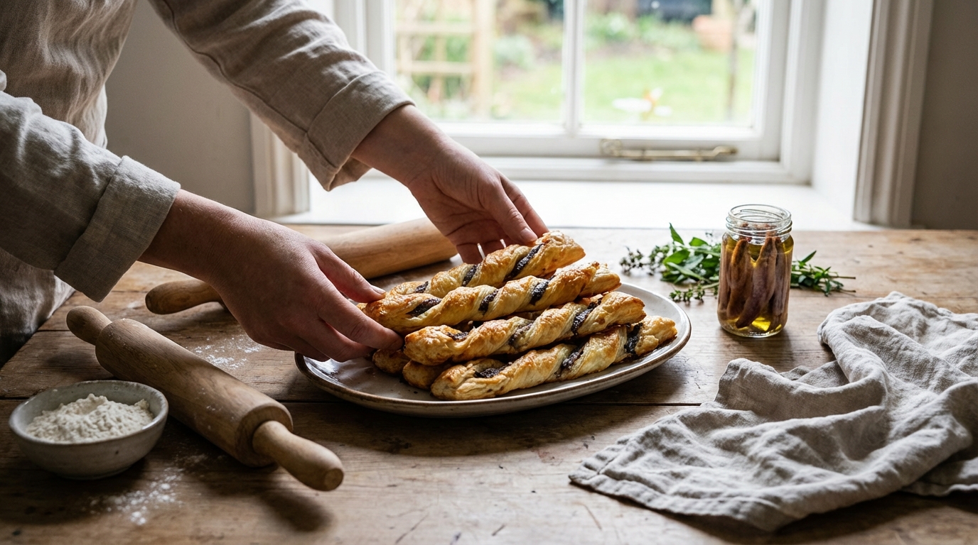 Découvrez la meilleure recette de feuilletés aux anchois