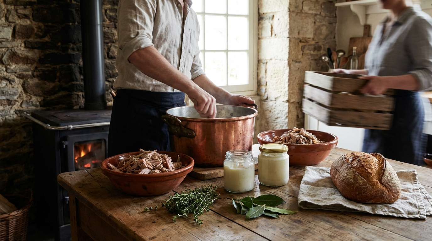 Découvrez la recette authentique des rillettes de porc
