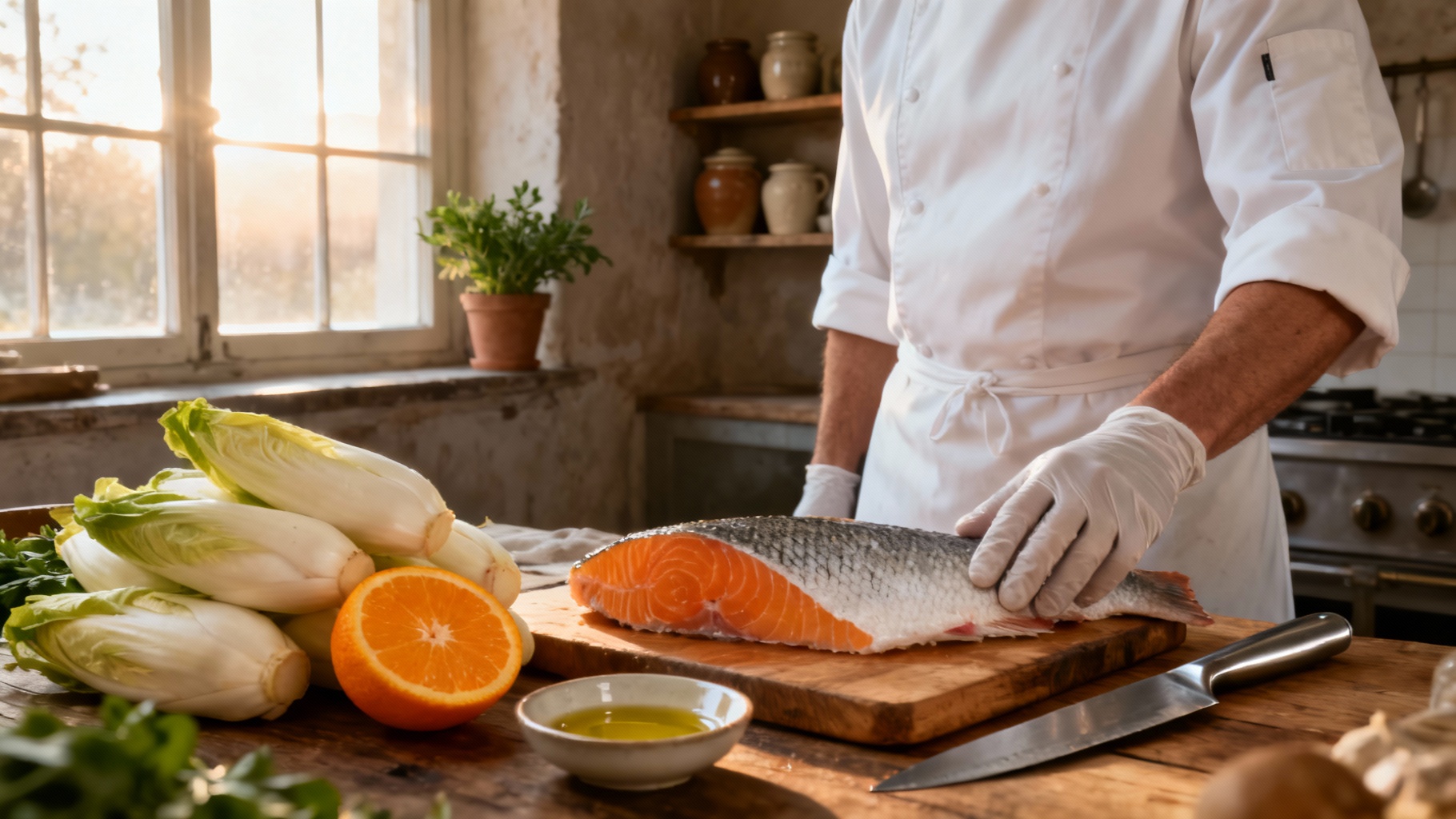 Découvrez la recette de cabillaud aux endives et orange