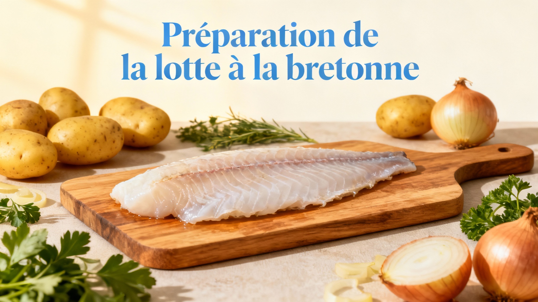 Découvrez la recette de lotte à la bretonne facile 1 Préparation de la lotte à la bretonne