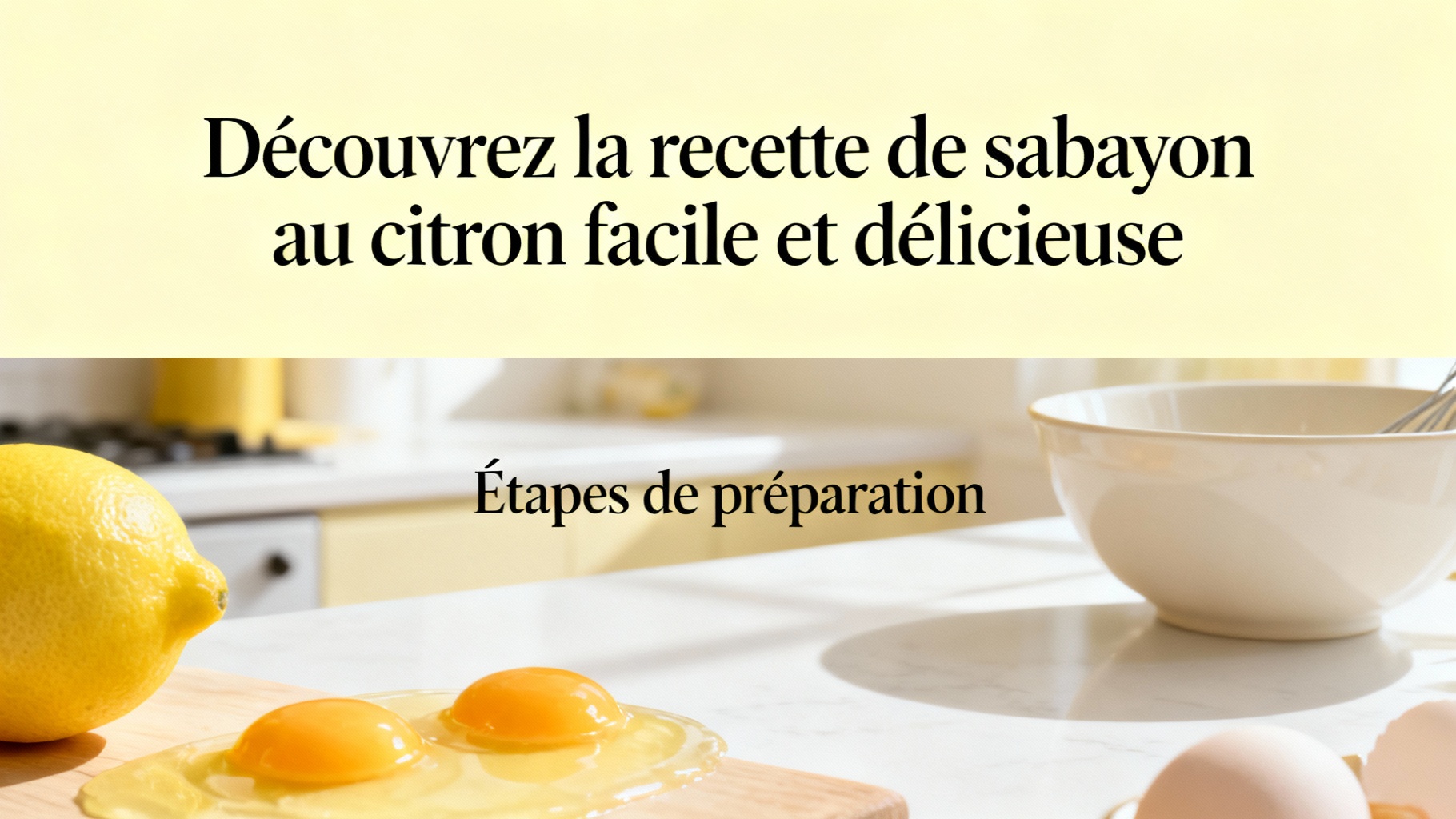 Étapes de préparation