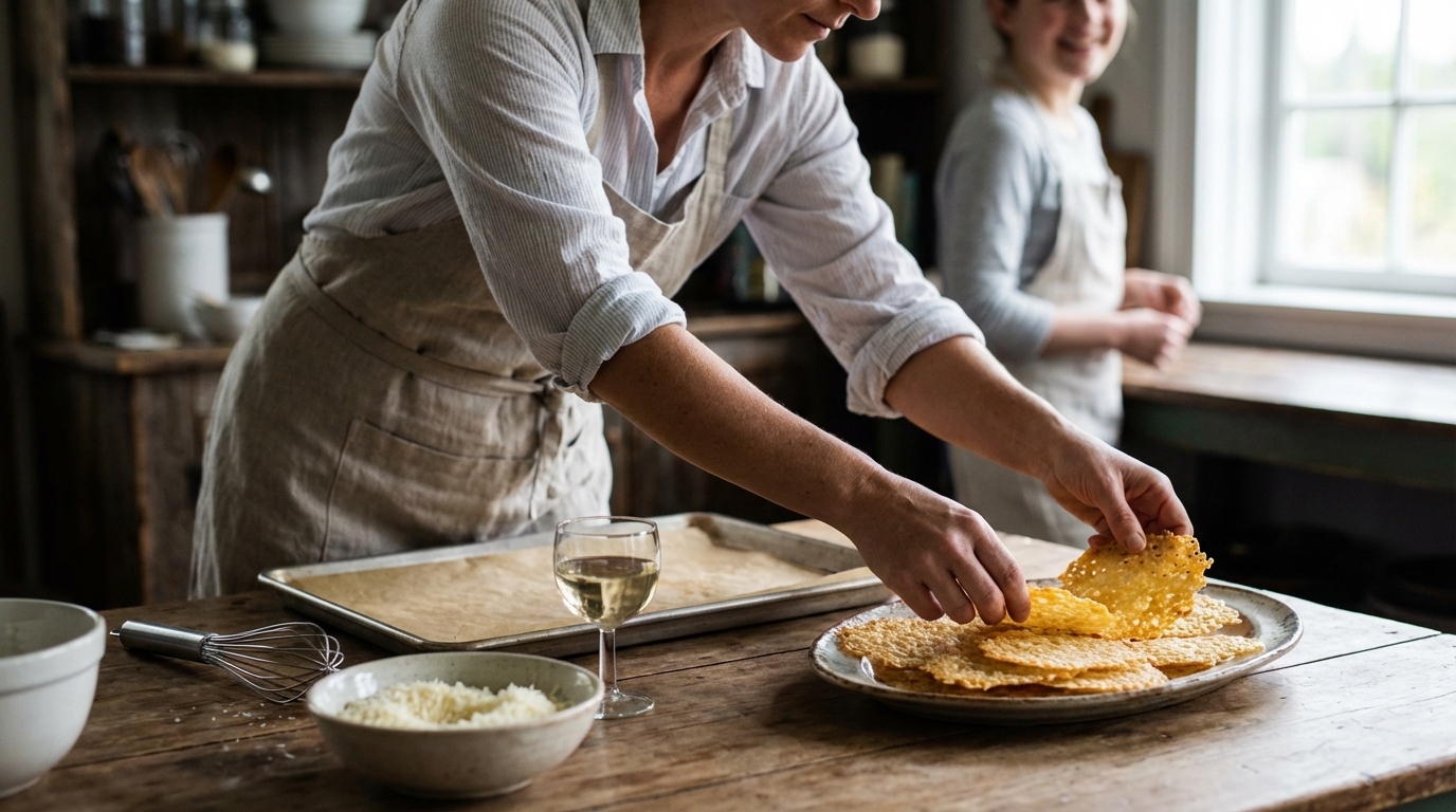 Découvrez la recette parfaite des tuiles au parmesan