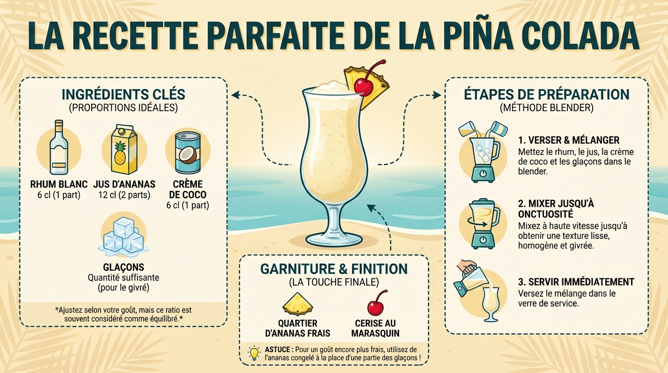 Découvrez la recette parfaite de la piña colada 1 Étapes de préparation