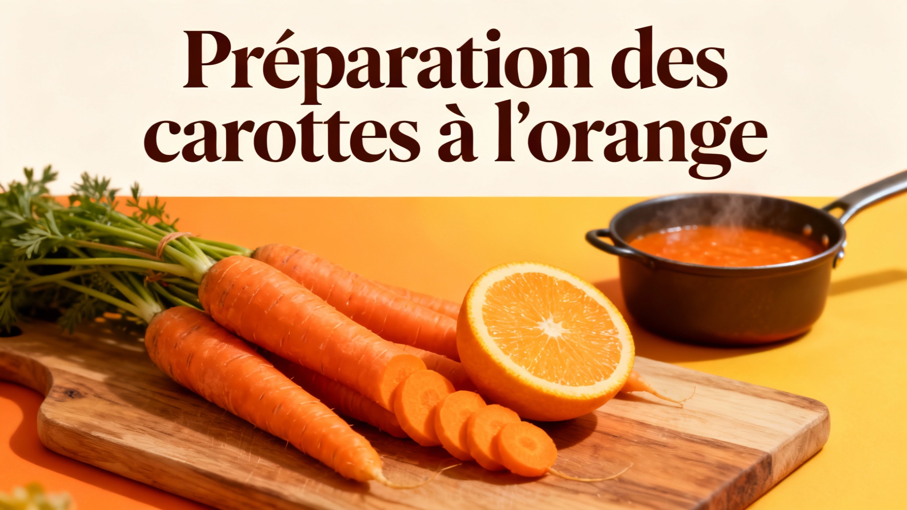 Préparation des carottes à l'orange