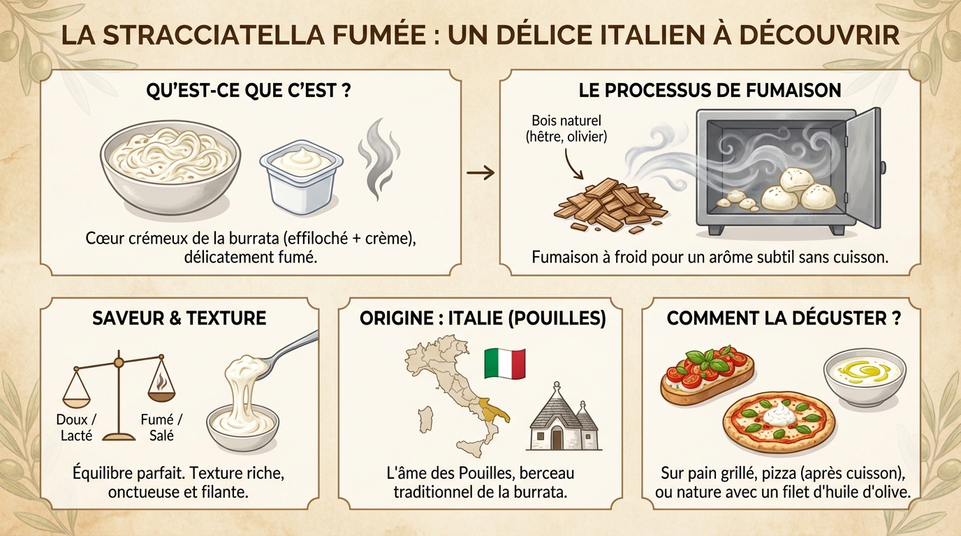 Découvrez la stracciatella fumée, un délice italien 1 Recettes avec la stracciatella fumée