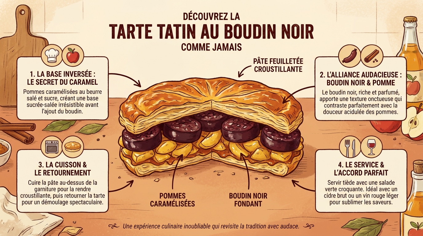 Découvrez la tarte tatin au boudin noir comme jamais 1 Étapes de préparation