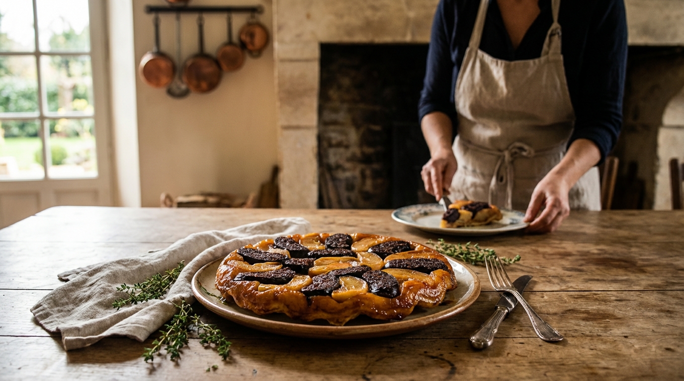 Découvrez la tarte tatin au boudin noir comme jamais