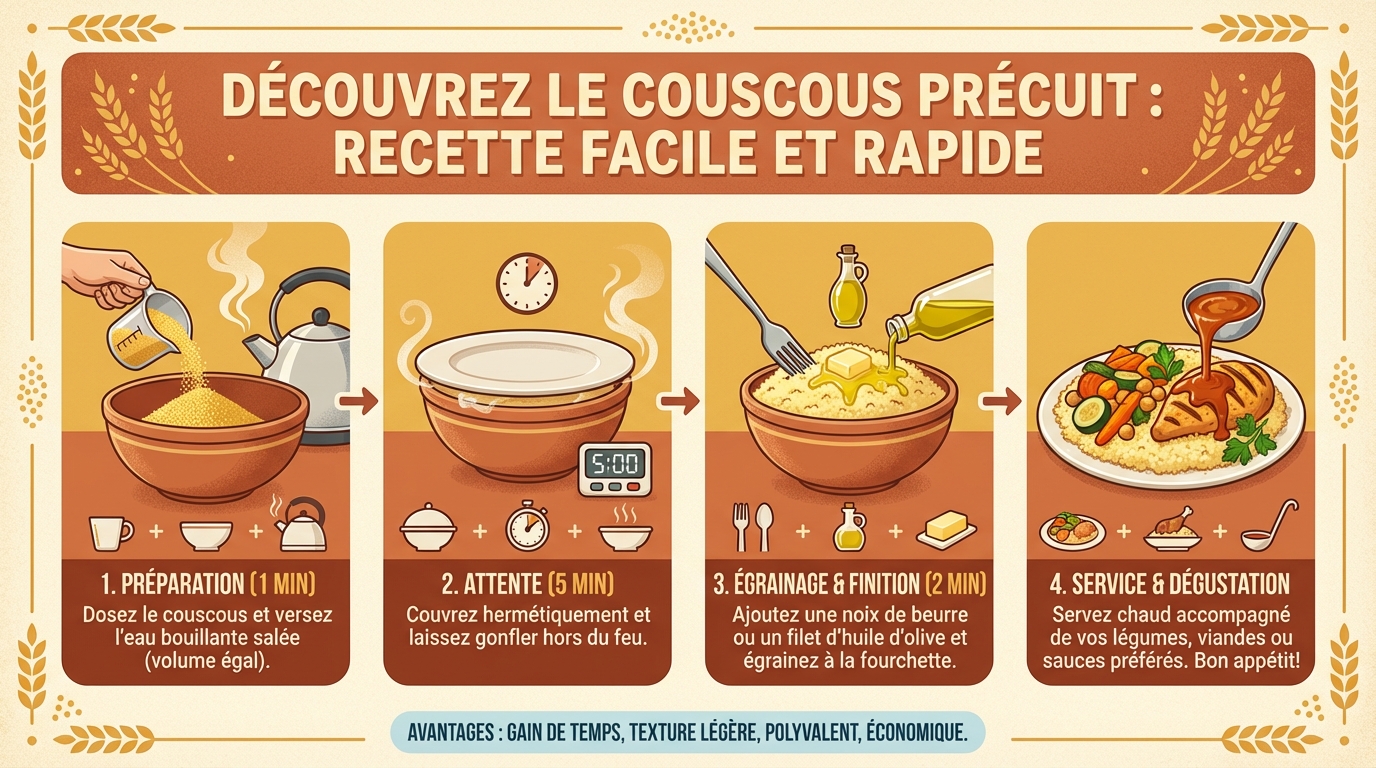 Recette facile de couscous précuit
