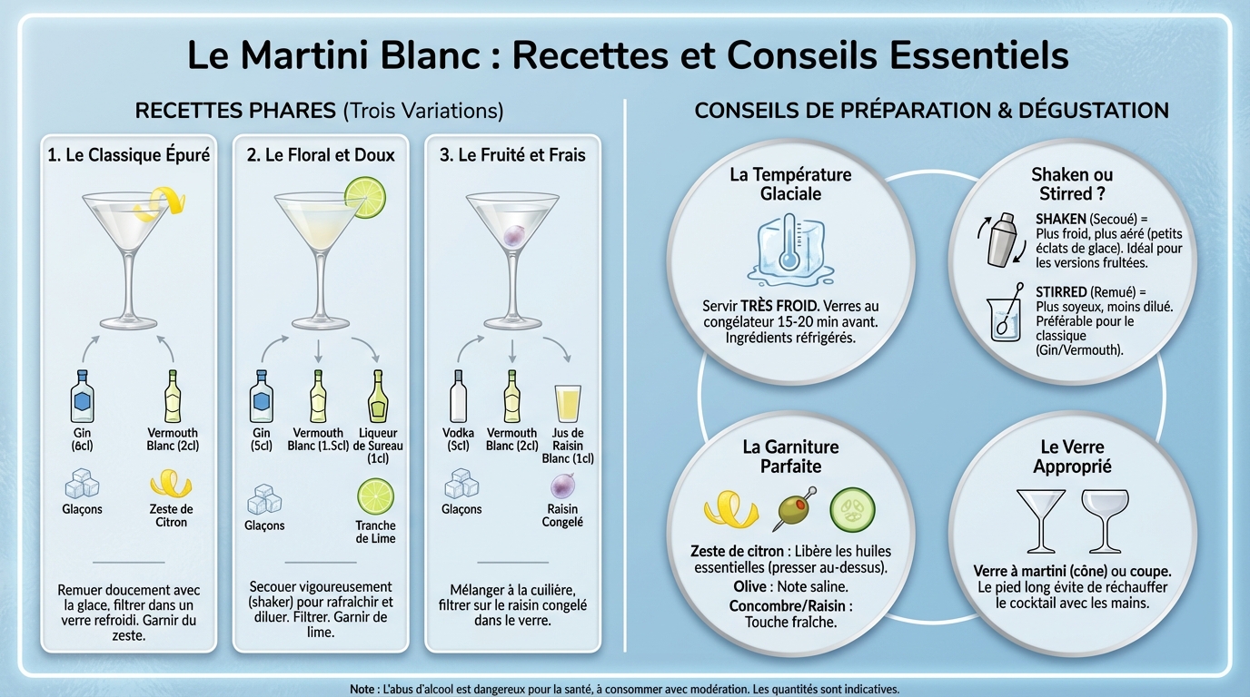 Recettes à base de martini blanc