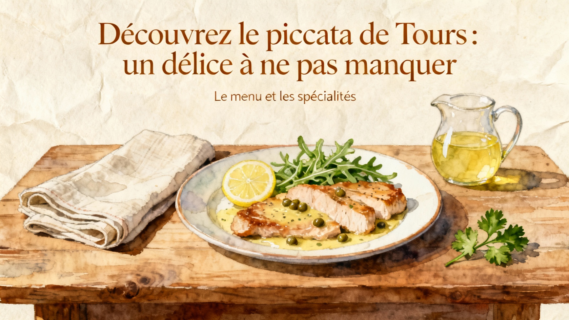 Le menu et les spécialités