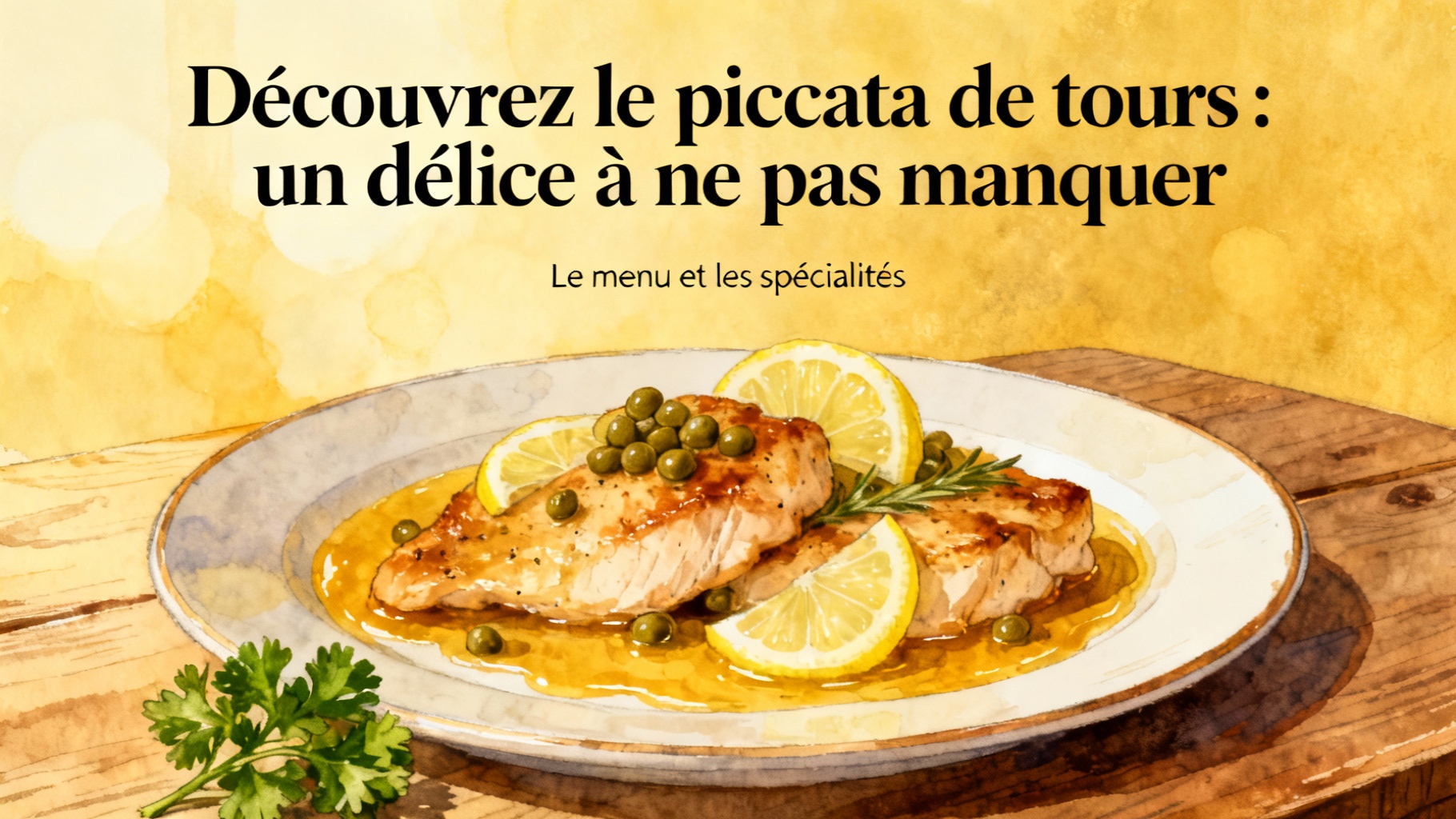 Le menu et les spécialités