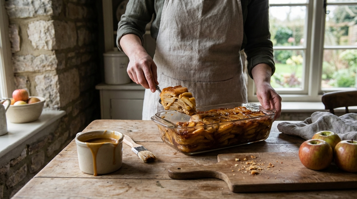 La délicieuse terrine de pommes au caramel à réaliser