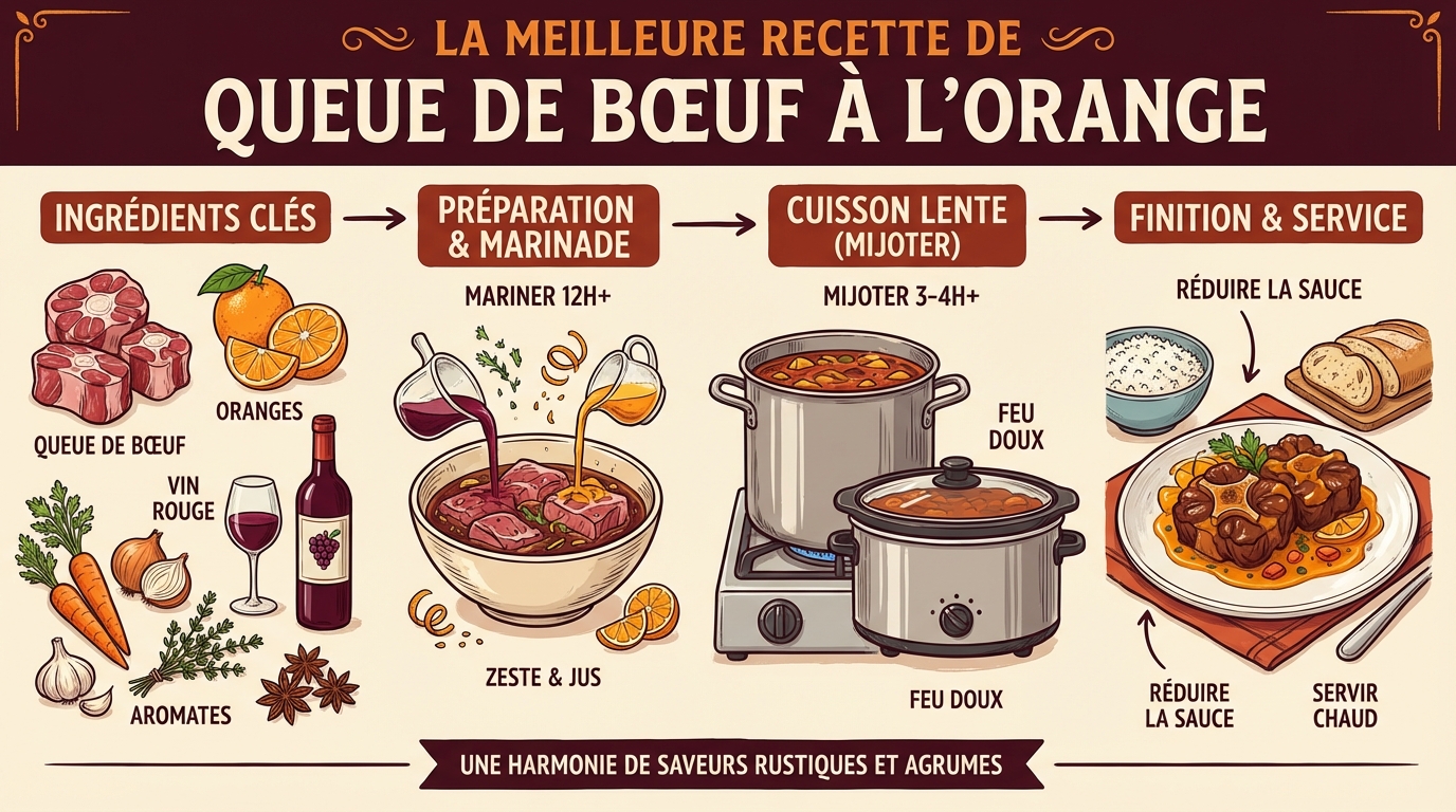 La meilleure recette de queue de boeuf à l'orange 1 Conseils de cuisson