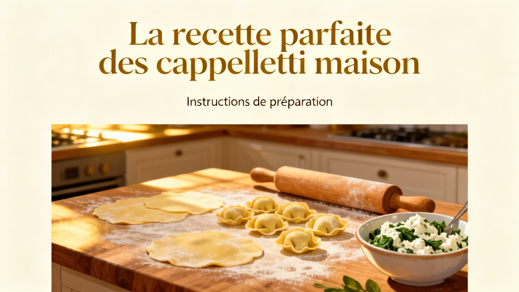 La recette parfaite des cappelletti maison 1 Instructions de préparation
