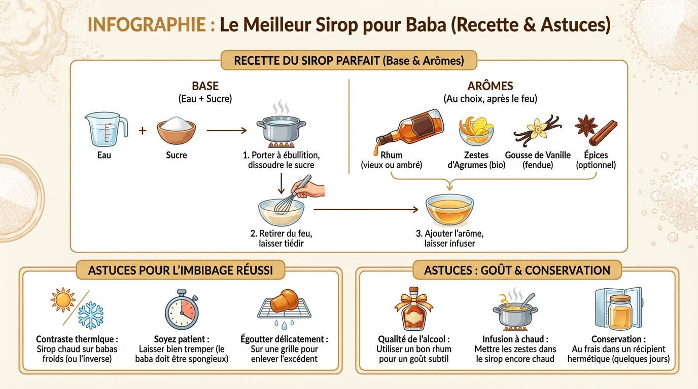 Le meilleur sirop pour baba : recette et astuces 1 Étapes de préparation du sirop