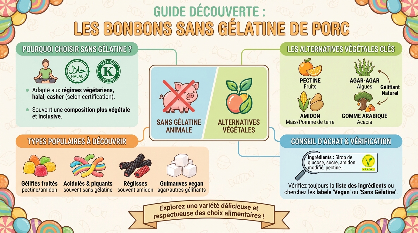 Les meilleurs bonbons sans gélatine de porc à découvrir 1 Les meilleures marques de bonbons sans gélatine