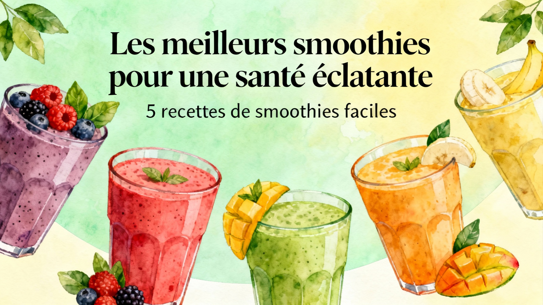 Les meilleurs smoothies pour une santé éclatante 1 5 recettes de smoothies faciles