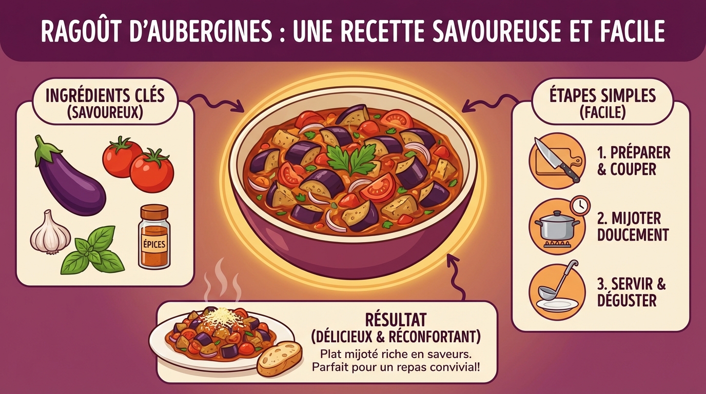 Variantes du ragoût d'aubergines