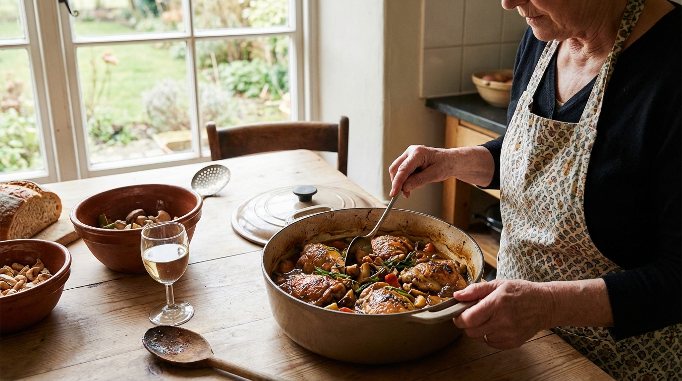 Recette de poularde en sauce délicieuse et facile