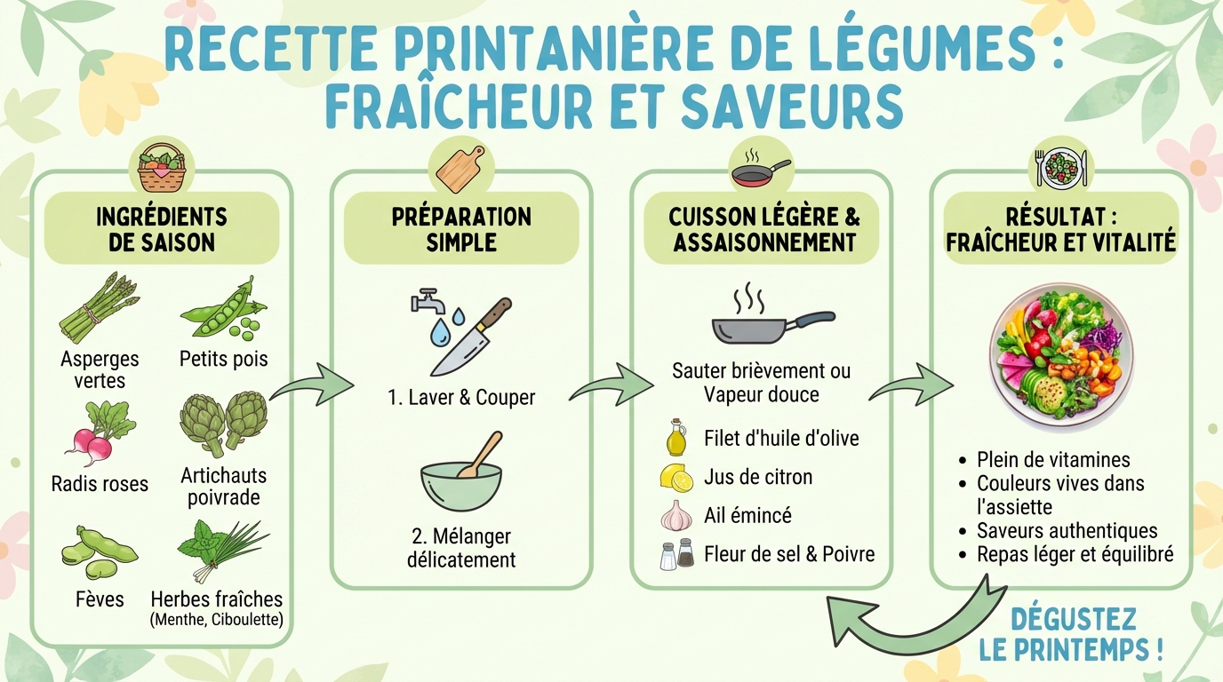 Recette printanière de légumes : fraîcheur et saveurs 1 Étapes de préparation