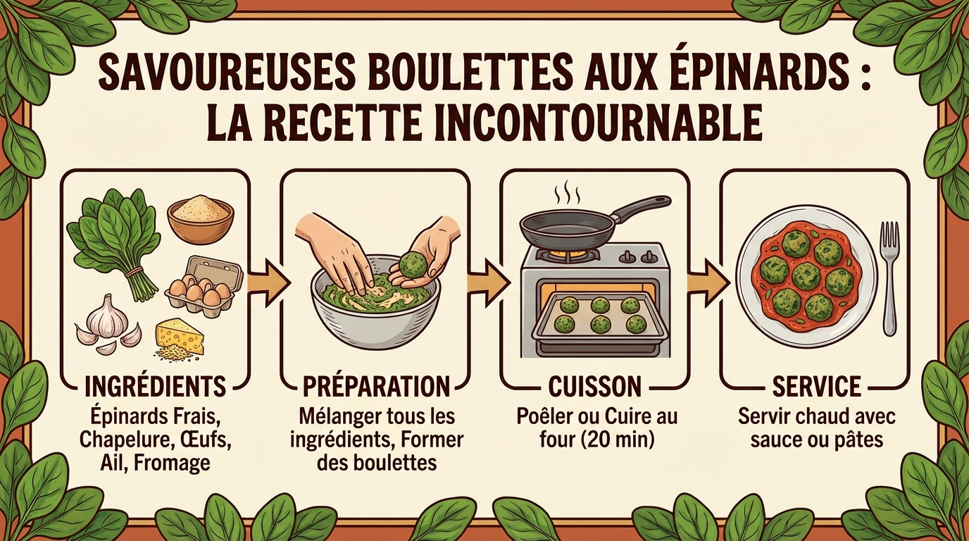 Savoureuses boulettes aux épinards : la recette incontournable 1 Étapes de préparation