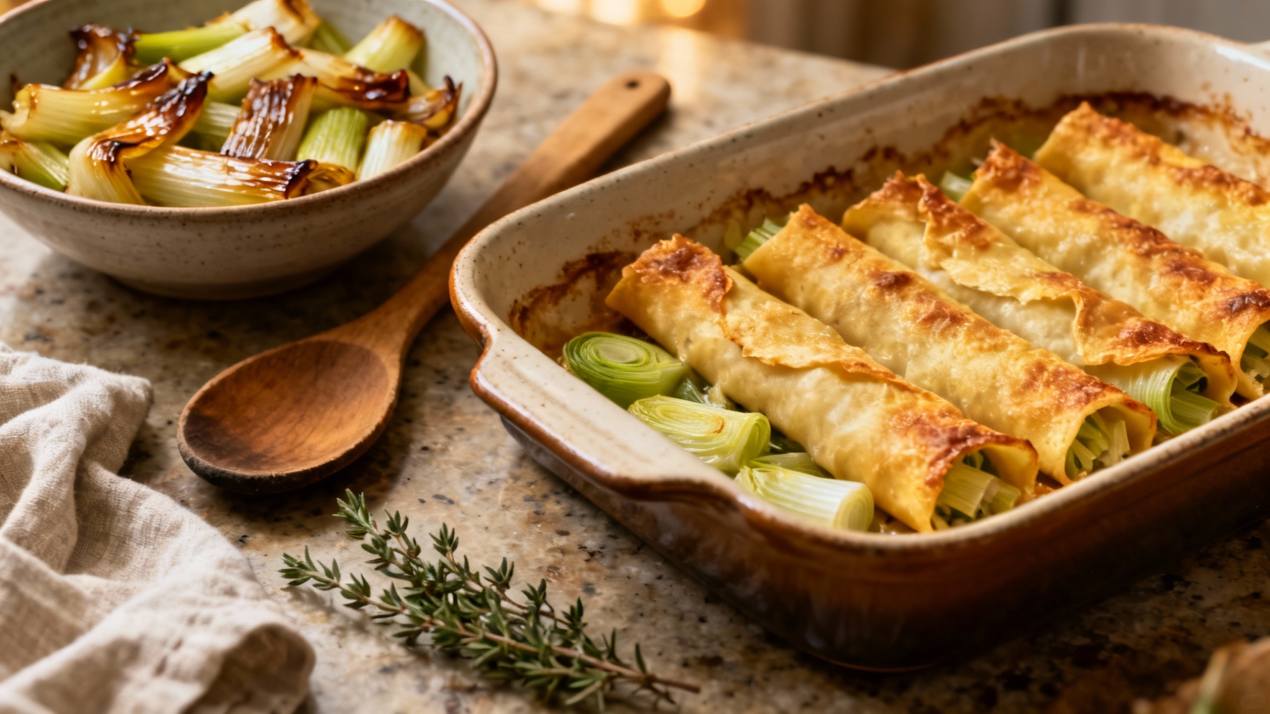 Savourez des cannellonis de poireaux savoureux et faciles
