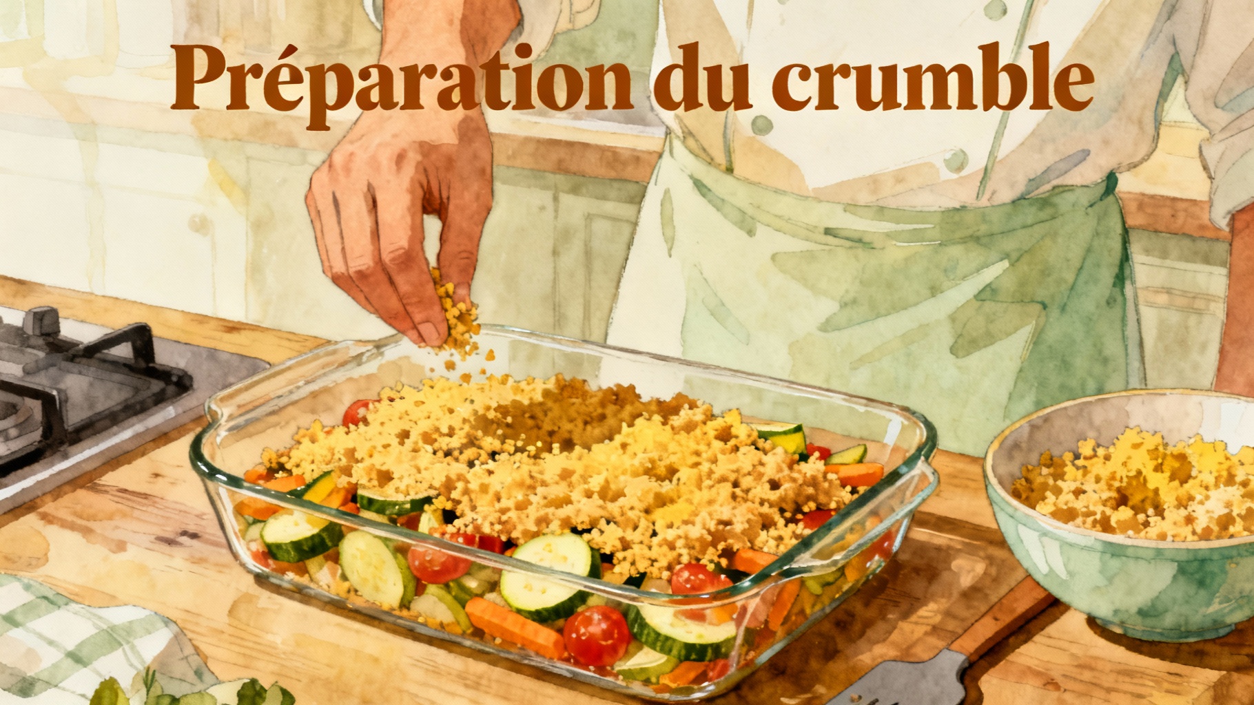 Savourez un délicieux crumble de légumes végétarien 1 Préparation du crumble
