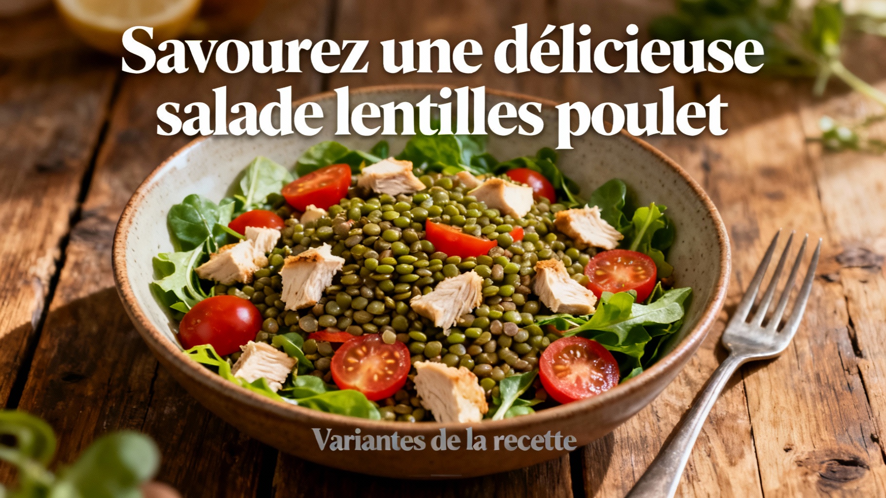 Savourez une délicieuse salade lentilles poulet 1 Variantes de la recette