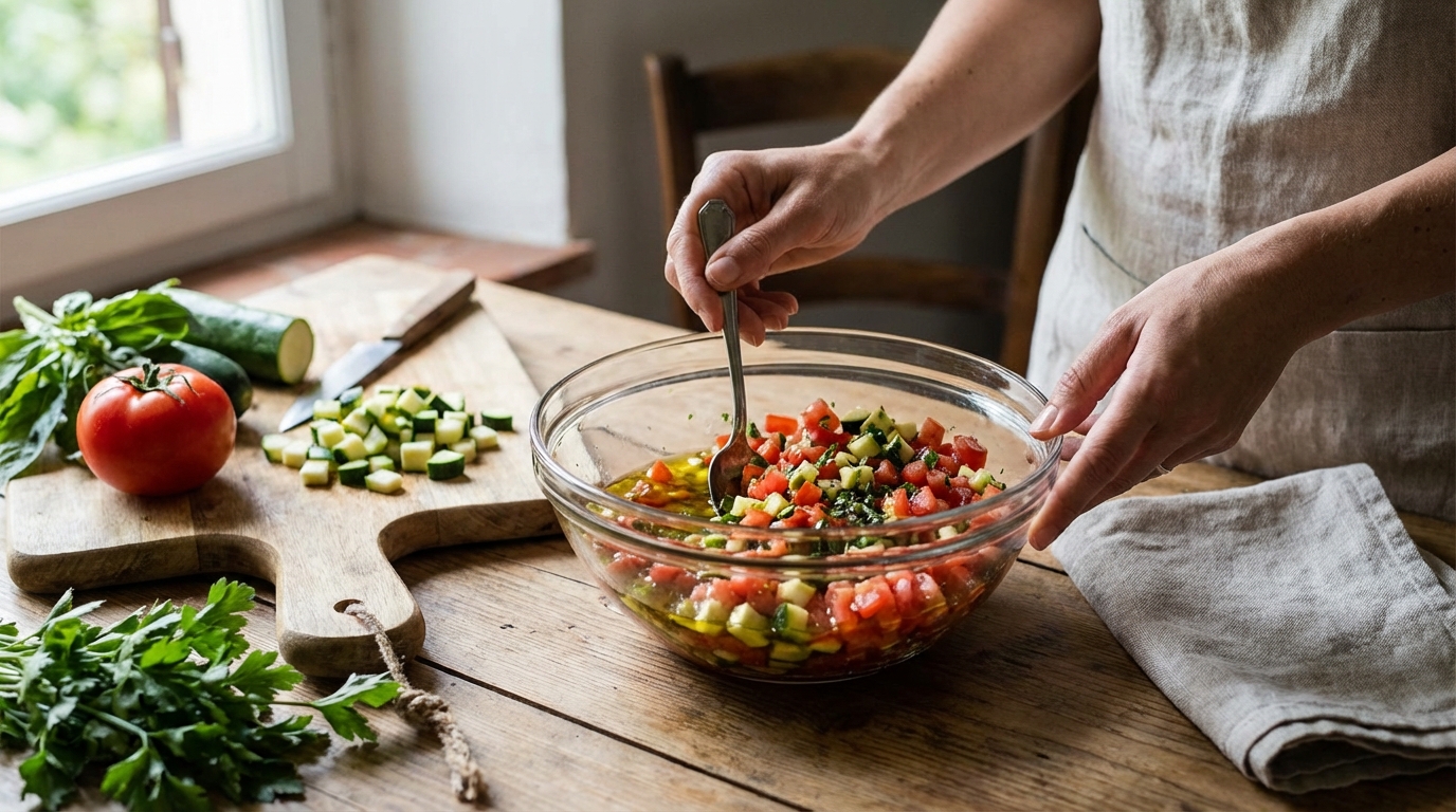 Tartare de tomates et courgettes : la recette facile et fraîche