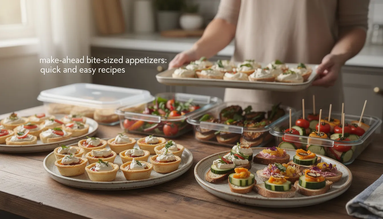 Bouchées préparées à l’avance : recettes rapides et faciles