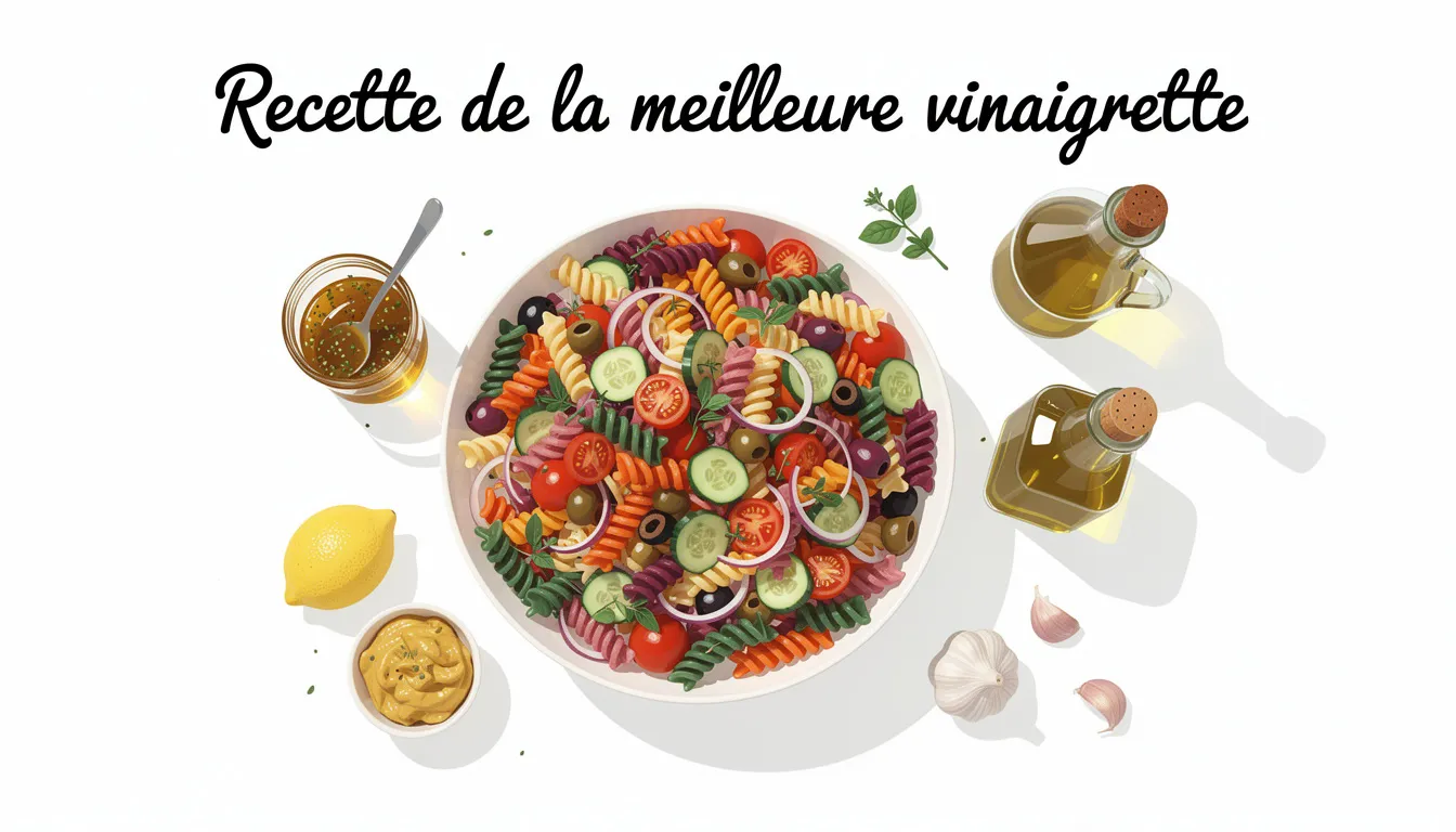 La meilleure vinaigrette pour salade de pâtes facile 1 Recette de la meilleure vinaigrette