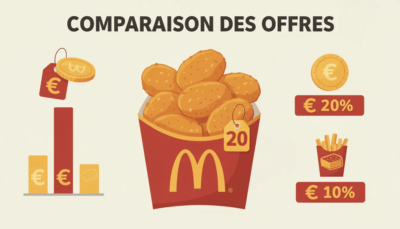 Prix des nuggets mcdo : découvrez le tarif de 20 pièces 1 Comparaison des offres