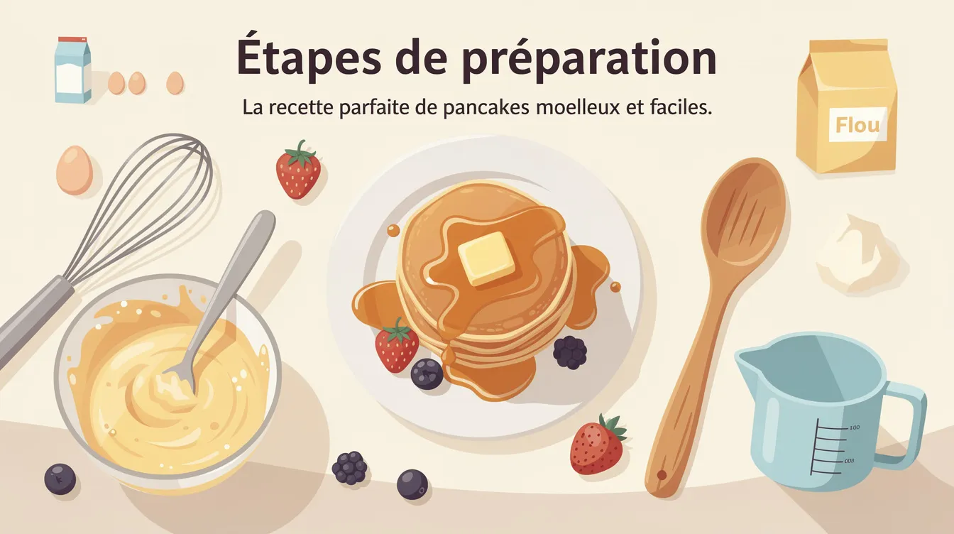 La recette parfaite de pancakes moelleux et faciles 1 Étapes de préparation