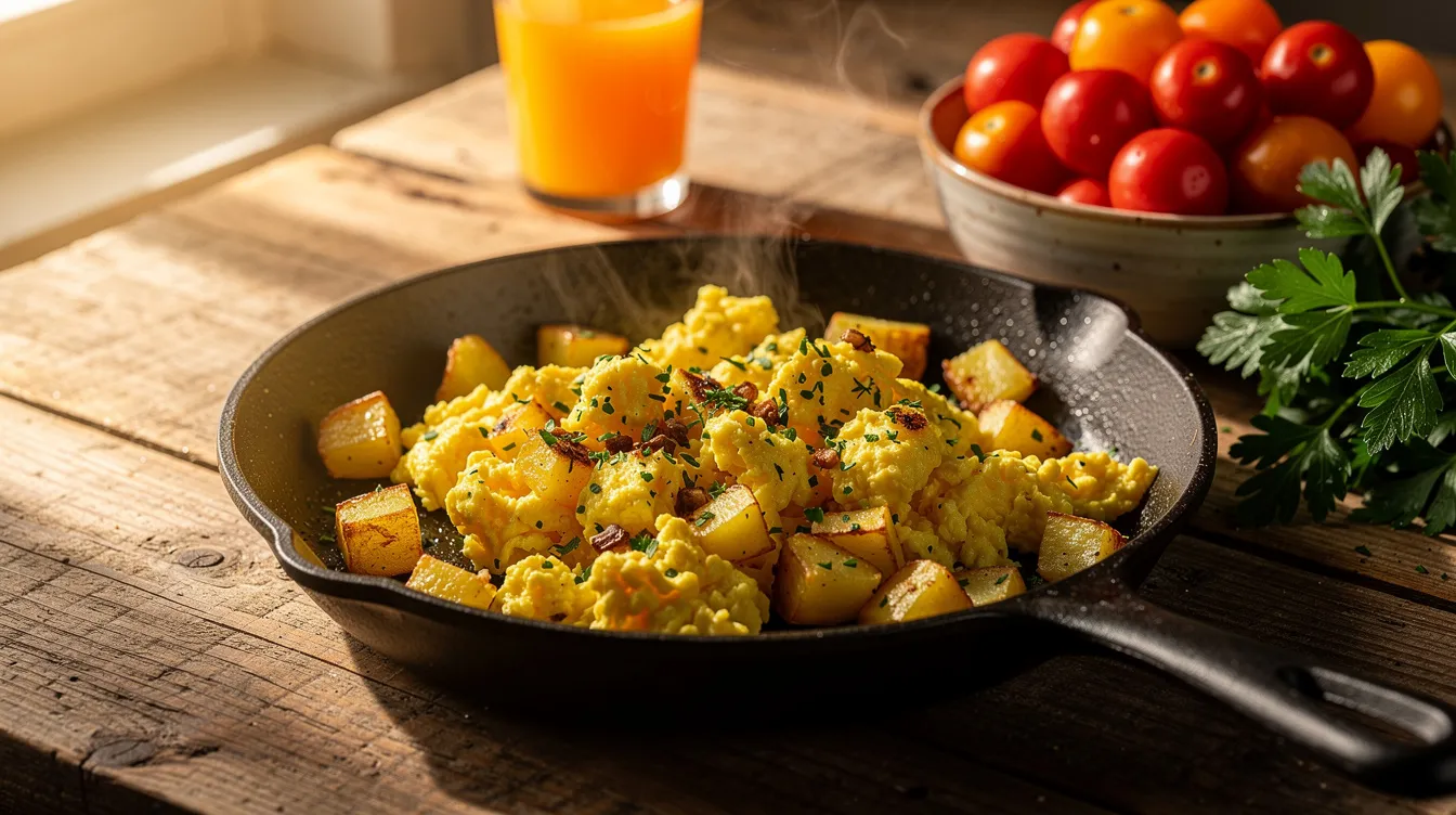 Recette délicieuse d'œufs et pommes de terre en 20 minutes