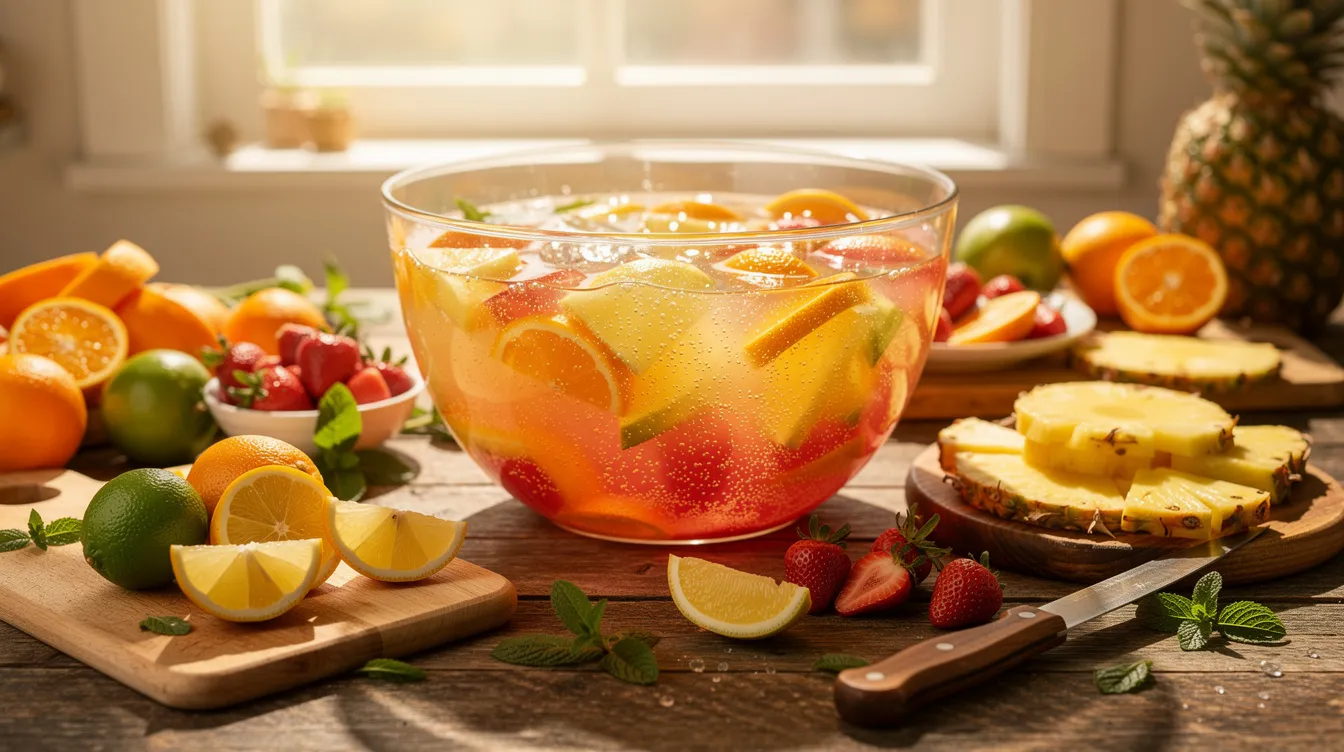 Étapes de préparation du punch simple 5L