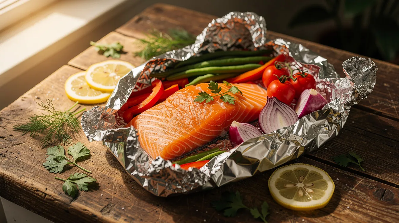 Saumon en papillote au four en aluminium : recette facile et rapide